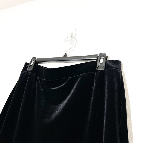 Chico's Velvet Skirt Womens 1/M Whimsigoth Holiday Goth Party Evening Vamp Midi - Picture 4 of 7